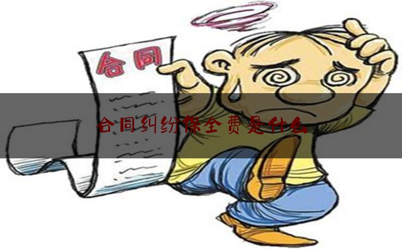 合同纠纷保全费是什么(申请保全是什么意思)