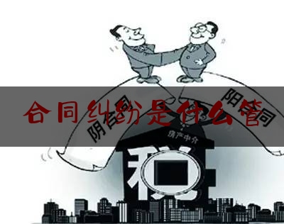 合同纠纷是什么管(合同纠纷是民事还是刑事)