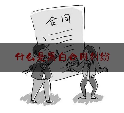 什么是黑白合同纠纷(什么是黑白合同)