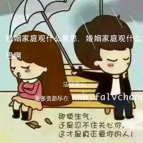 婚姻家庭观什么意思,婚姻家庭观什么意思啊