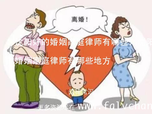 (沈阳好的婚姻家庭律师有哪些)沈阳好的婚姻家庭律师有哪些地方