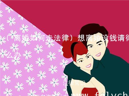 (离婚如何走法律)想离婚没钱请律师怎么办