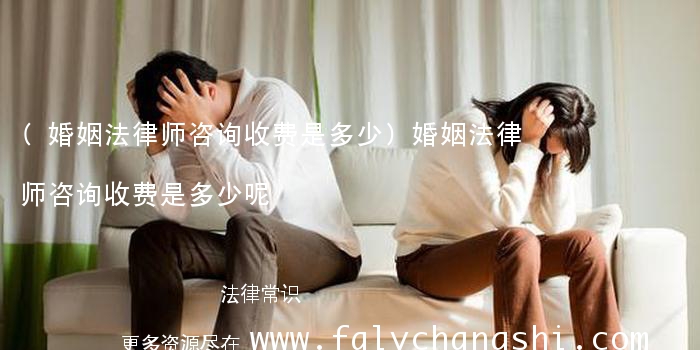 (婚姻法律师咨询收费是多少)婚姻法律师咨询收费是多少呢