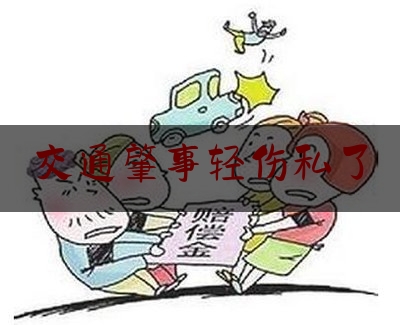 交通肇事轻伤私了（打架 私了）