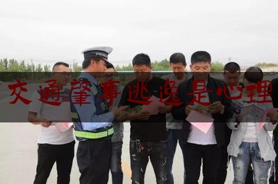 [热门]资深介绍:交通肇事逃逸是心理,交通事故起诉书起诉保险公司及司机模板