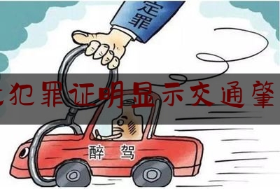 无犯罪证明显示交通肇事（对事故发生不负责任 为何构成交通肇事罪）