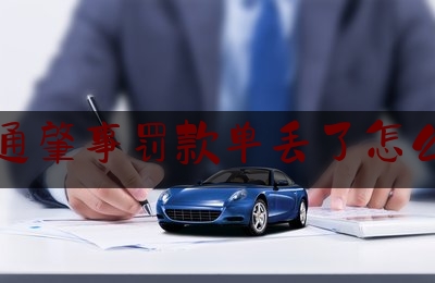 交通肇事罚款单丢了怎么办（未及时缴纳罚款，按每日3%收取滞纳金）