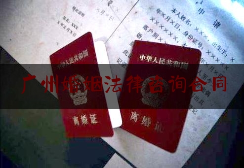 广州婚姻法律咨询合同