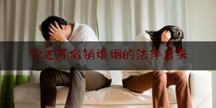 论述可撤销婚姻的法律后果