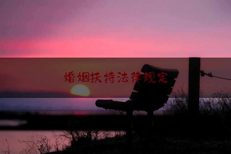 婚姻扶持法律规定