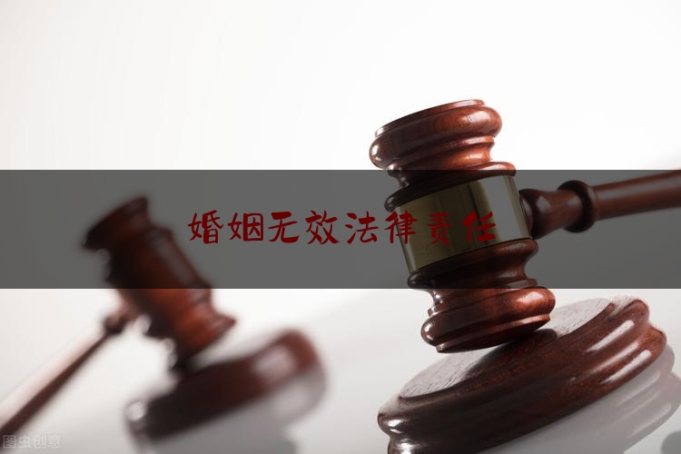 婚姻无效法律责任