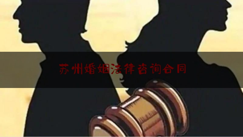苏州婚姻法律咨询合同