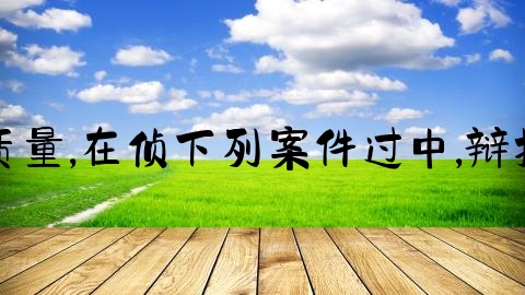 刑事律师质量,在侦下列案件过中,辩护律师会见