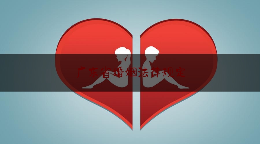 广东省婚姻法律规定