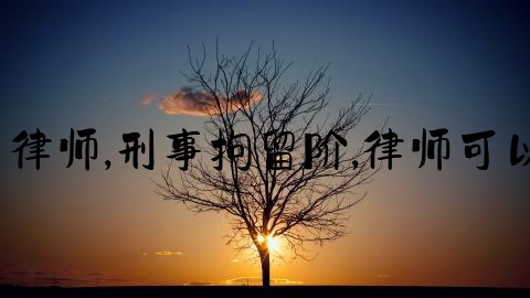 拘留过当律师,刑事拘留阶,律师可以做什么?