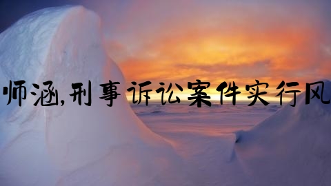 刑事律师涵,刑事诉讼案件实行风险代理