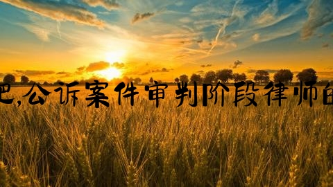 刑事律师吧,公诉案件审判阶段律师的辩护思路