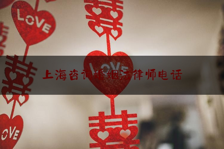 上海咨询婚姻法律师电话