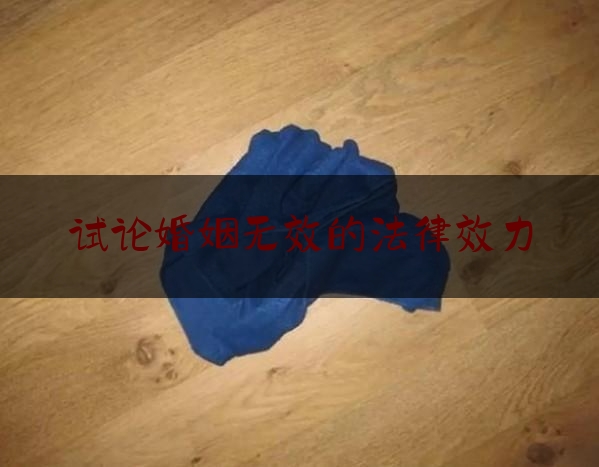 试论婚姻无效的法律效力