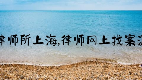 律师所上海,律师网上找案源