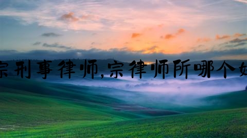 宗刑事律师,宗律师所哪个好