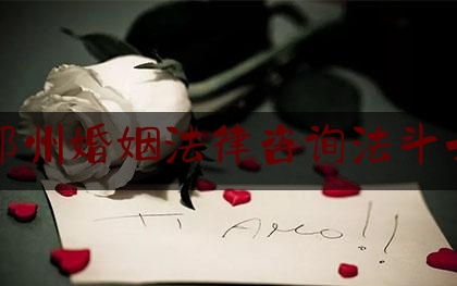 郑州婚姻法律咨询法斗士