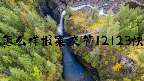 交通事故后二天怎么样报案,交管12123快速处理的流程图