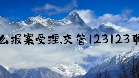 交通事故怎么报案受理,交管123123事故快处流程