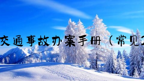 交通事故怎么报案和解决,交通事故办案手册（常见29个法律问题梳理与解答）