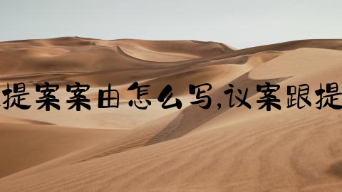 交通事故提案案由怎么写,议案跟提案的区别