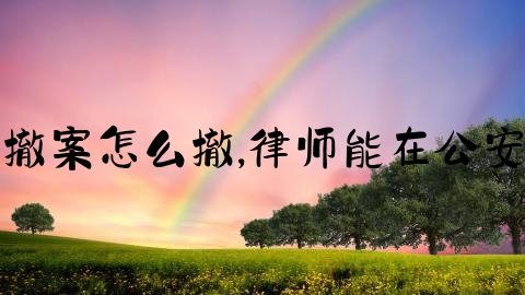 交通事故撤案怎么撤,律师能在公安局撤案吗