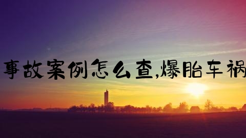 交通事故案例怎么查,爆胎车祸视频