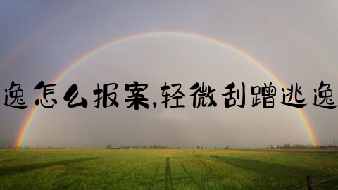 小交通事故逃逸怎么报案,轻微刮蹭逃逸私了怎么处理