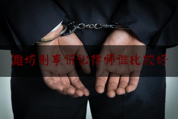 潍坊刑事诉讼律师谁比较好（潍坊刑事案件）