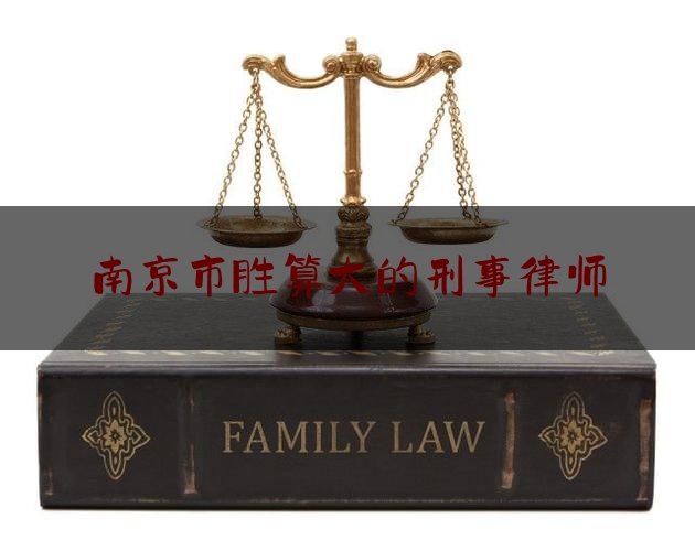 南京市胜算大的刑事律师（南京著名刑事律师）