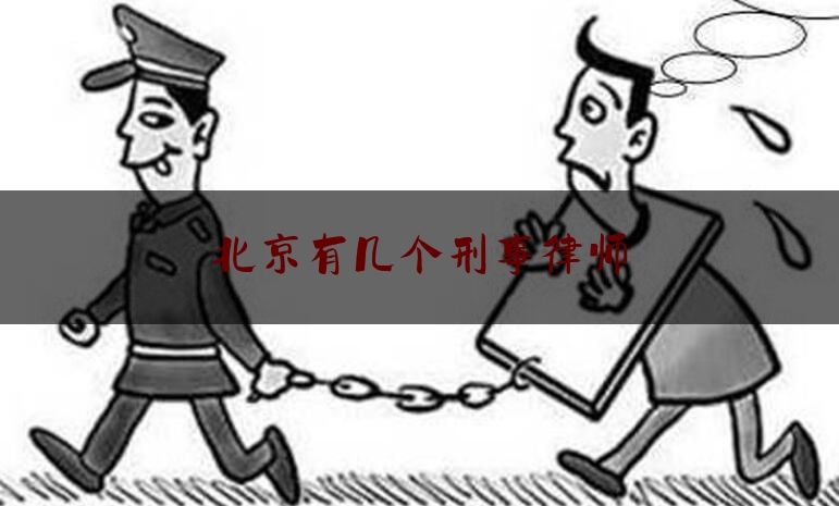 北京有几个刑事律师（北京本地刑事律师）