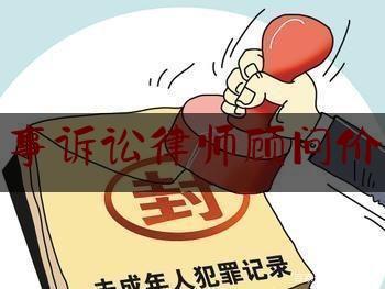 刑事诉讼律师顾问价格（刑事律师咨询费多少钱）