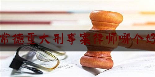 常德重大刑事案律师哪个好（常德最有名的律师是谁）