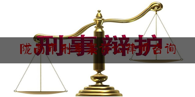 陇南市刑事案诉讼律师咨询（陇南最有名气的律师）