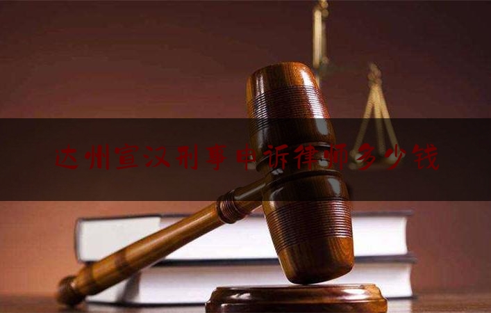 达州宣汉刑事申诉律师多少钱（刑事申诉律师代理制度）