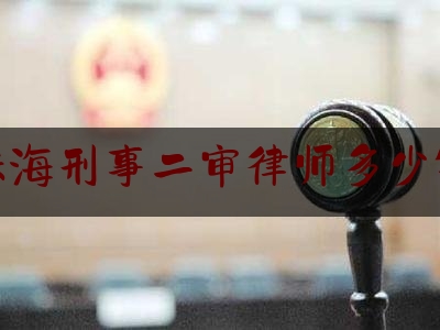 珠海刑事二审律师多少钱（刑事二审律师收费标准）