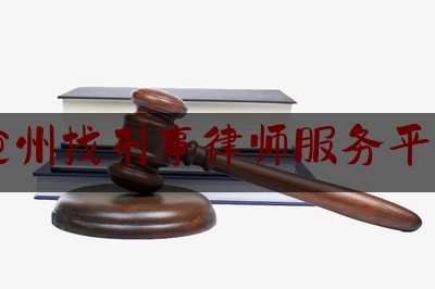 沧州找刑事律师服务平台（沧州有名的刑事律师）