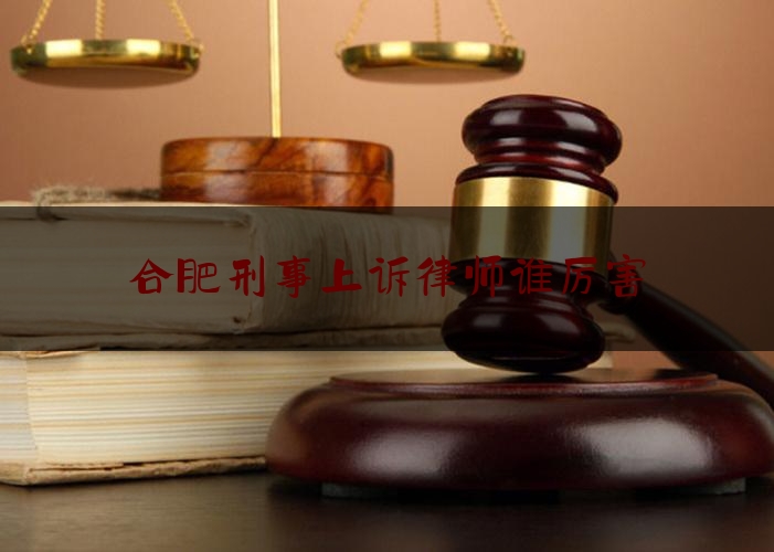 今日干货报道:合肥刑事上诉律师谁厉害,熊仔之正义守护