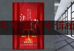 北京刑事案件申诉听证会（法院刑事申诉案件听证会）