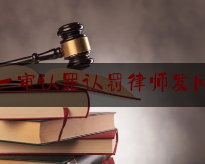 刑事一审认罪认罚律师发问提纲（刑事案件认罪认罚辩护词）