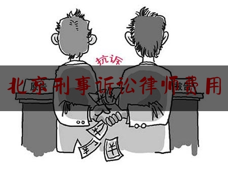 北京刑事诉讼律师费用（北京刑事诉讼律师费用收费标准）