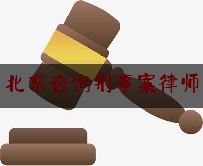 北京咨询刑事案律师（北京刑事律师咨询费多少钱啊）