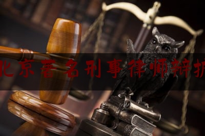 北京著名刑事律师辩护（北京有名的刑事案件辩护律师）