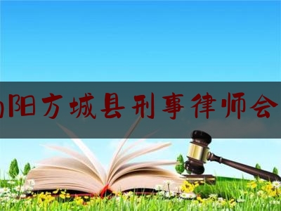 南阳方城县刑事律师会见（南阳市刑事律师）