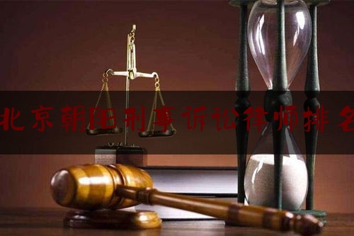 北京朝阳刑事诉讼律师排名（北京朝阳刑事好律师）